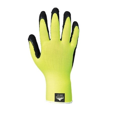 Portwest Latex Foam Hi Vis Grip Glove